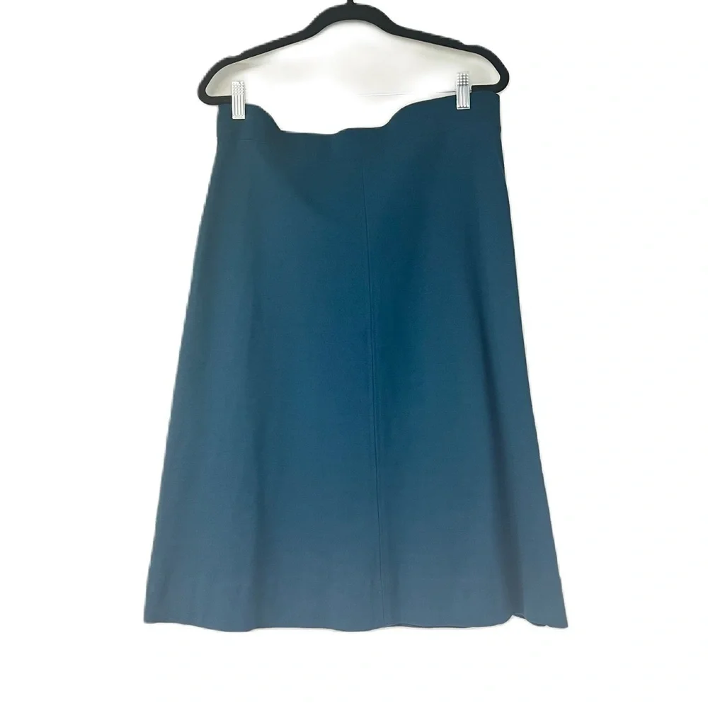 NWT Women's Solid Lightweight Flare Midi Pull on Skirt Size L